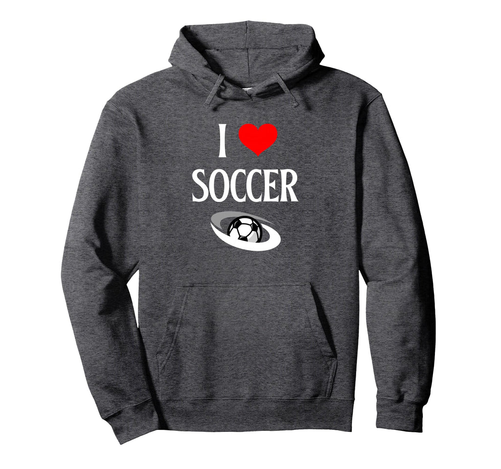I Love Soccer I Heart Soccer Funny Hoodie - Aesthetic Graphic Unisex - T-Shirt, Sweatshirt, Hoodie