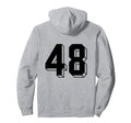 Number 48 Backside 80S 90S Team Jersey Hoodie - Trendy Graphic Unisex - T-Shirt, Sweatshirt, Hoodie