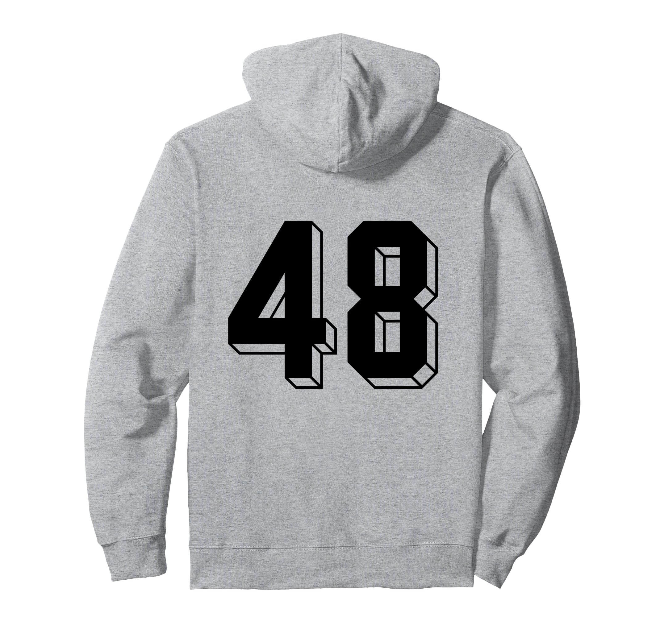 Number 48 Backside 80S 90S Team Jersey Hoodie - Trendy Graphic Unisex - T-Shirt, Sweatshirt, Hoodie