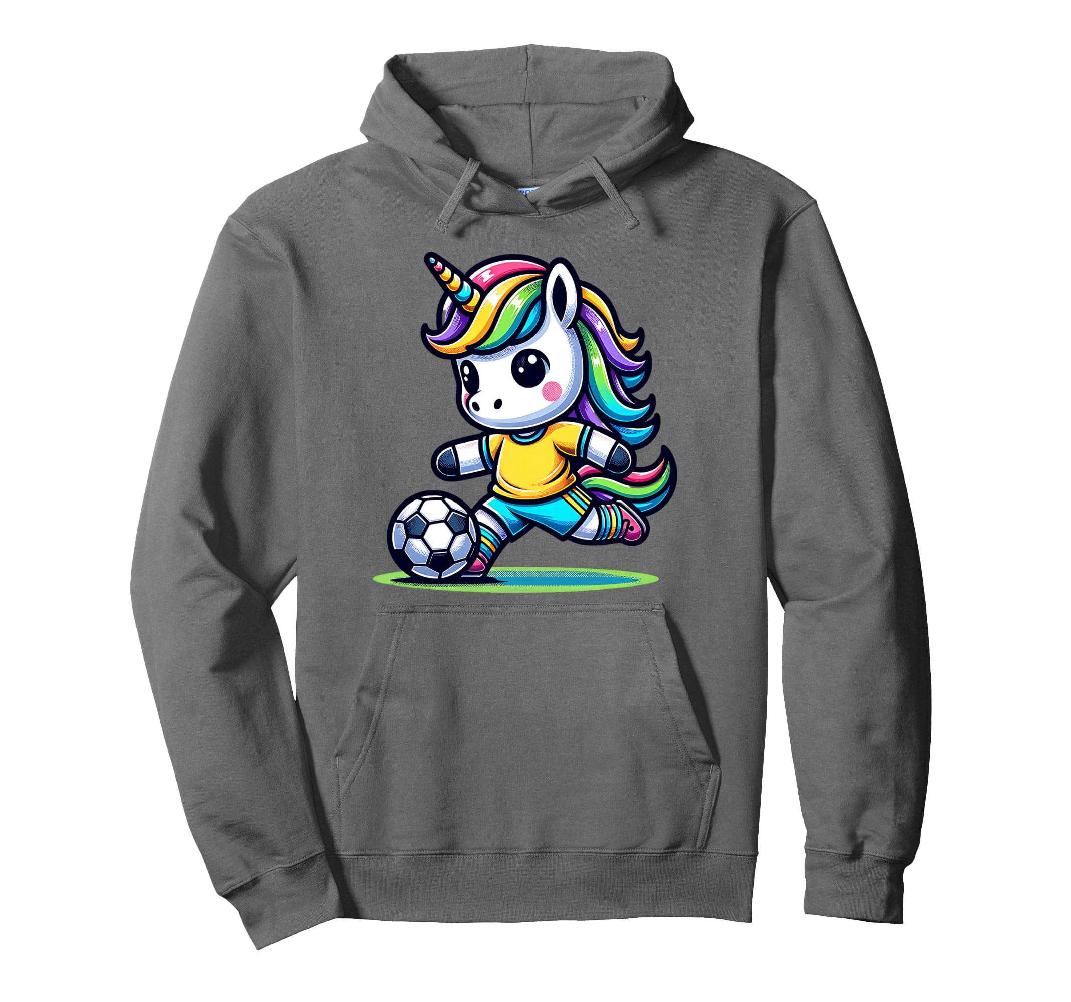 Footballer Unicorn Fans Soccer Hoodie - Casual Everyday Wear Men Women - T-Shirt, Sweatshirt, Hoodie