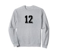Number 12 80S 90S Soccer Team Sweatshirt - Minimalist Print for Adults - T-Shirt, Sweatshirt, Hoodie