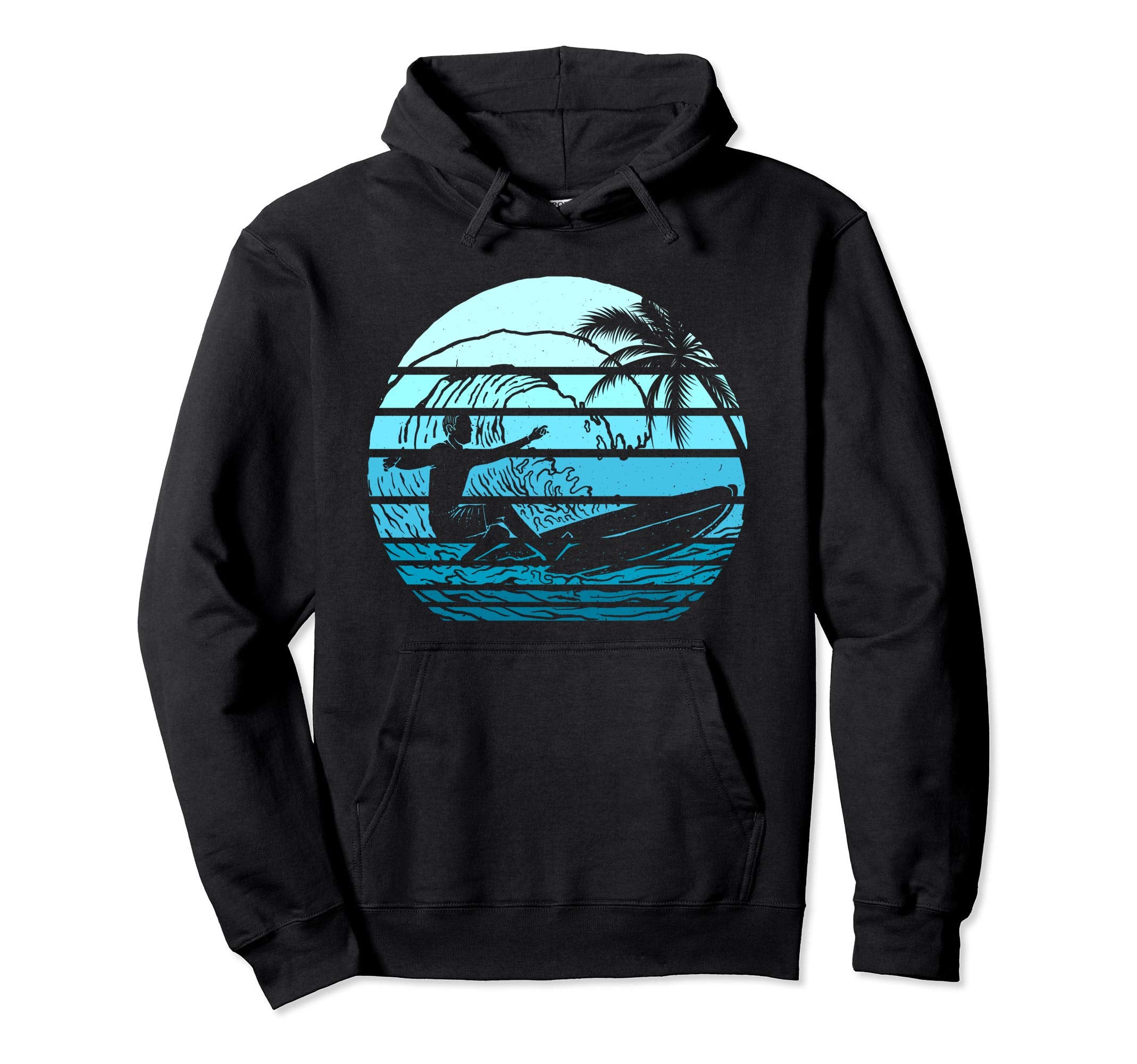 Surf Sunset Surfing Lover Gift Beach Surfer Hoodie - Unique Graphic Unisex - T-Shirt, Sweatshirt, Hoodie