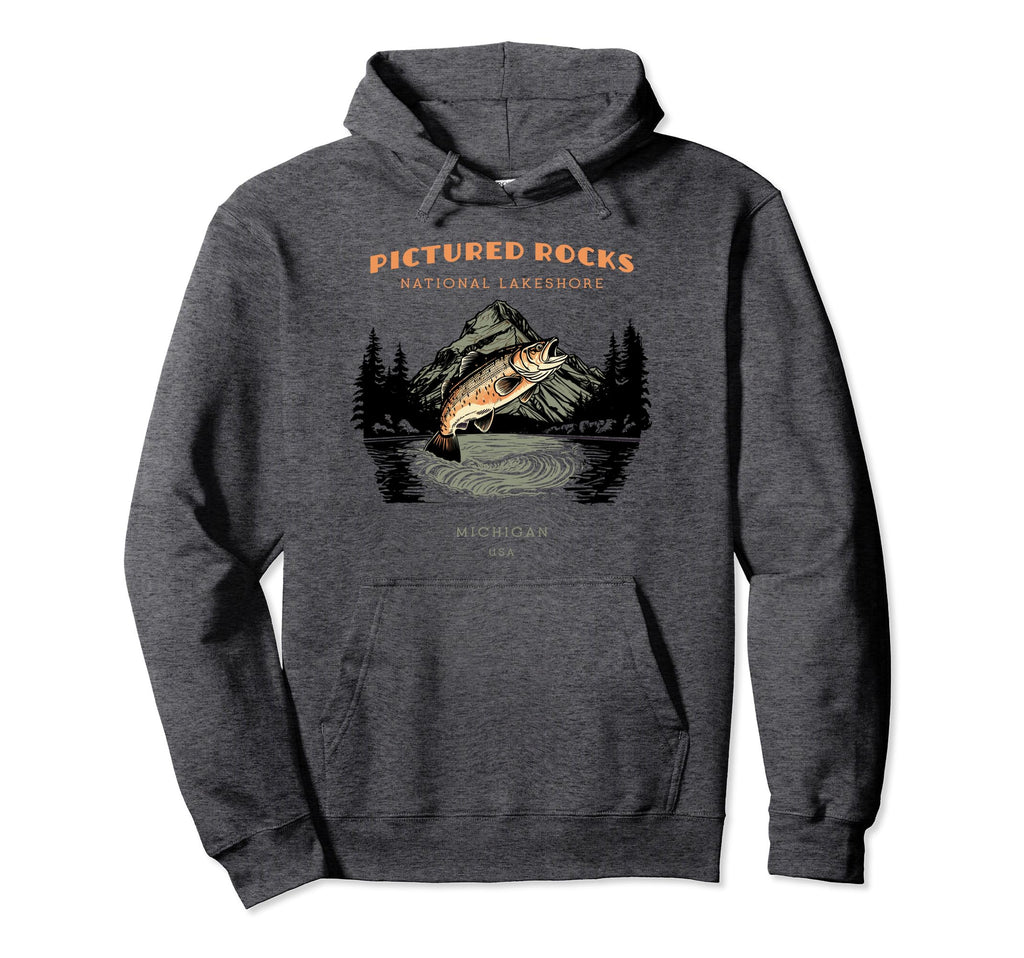 Pictured Rocks National Lakeshore Michigan Hoodie - Minimalist Print Unisex - T-Shirt, Sweatshirt, Hoodie