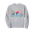 Peace Love Skate Roller Skates 70S Sweatshirt - Novelty Apparel Men Women - T-Shirt, Sweatshirt, Hoodie