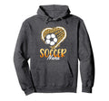 Leopard Heart Soccer Nana Grandma Hoodie - Fun Novelty Design for Adults - T-Shirt, Sweatshirt, Hoodie