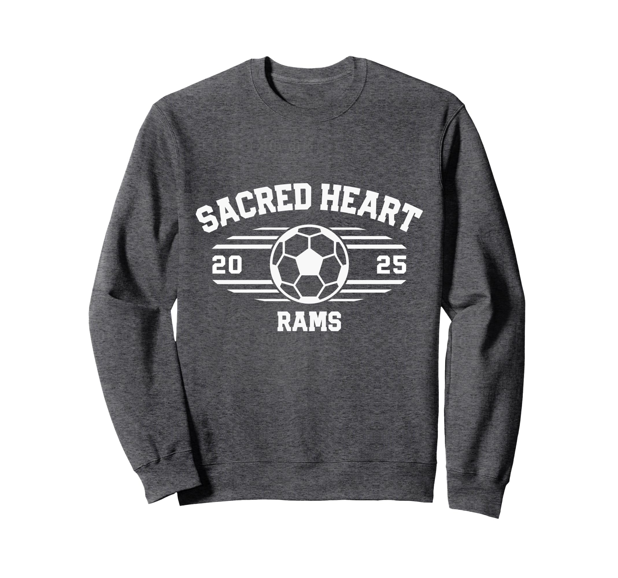 Sacred Heart Rams Soccer Ball 2025 Sweatshirt - Graphic Print Unisex - T-Shirt, Sweatshirt, Hoodie