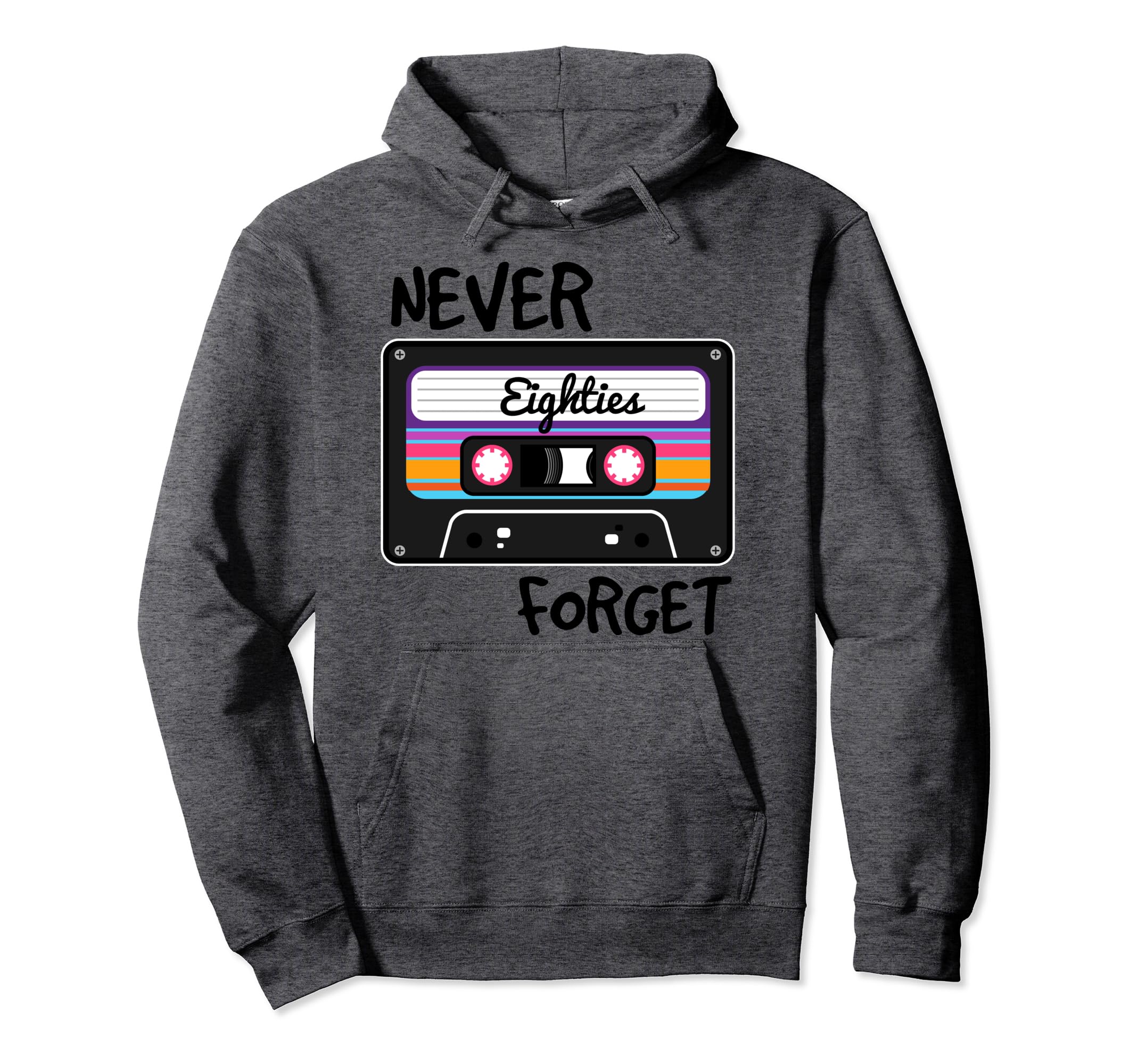 Never Forget Eighties Cassette Tape Stocking Hoodie - Graphic Print Unisex - T-Shirt, Sweatshirt, Hoodie