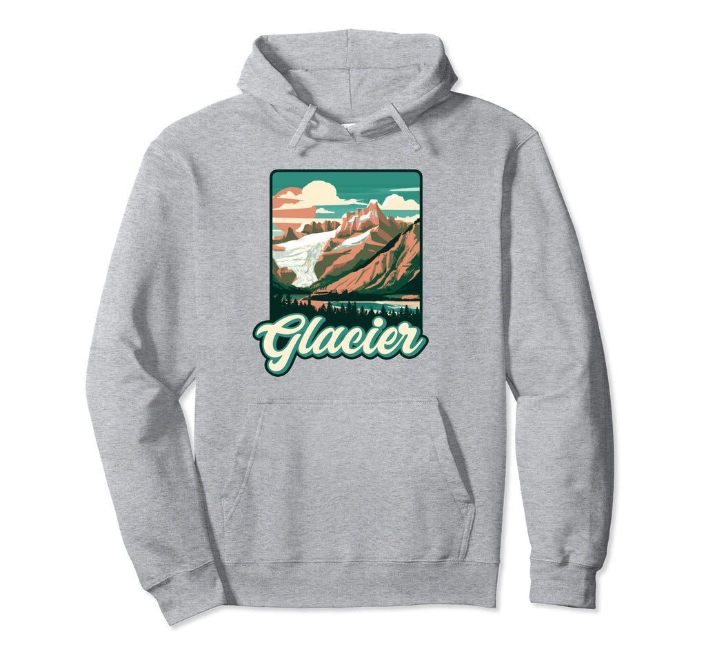 Glacier National Park Montana Hoodie - Unique Graphic Unisex - T-Shirt, Sweatshirt, Hoodie