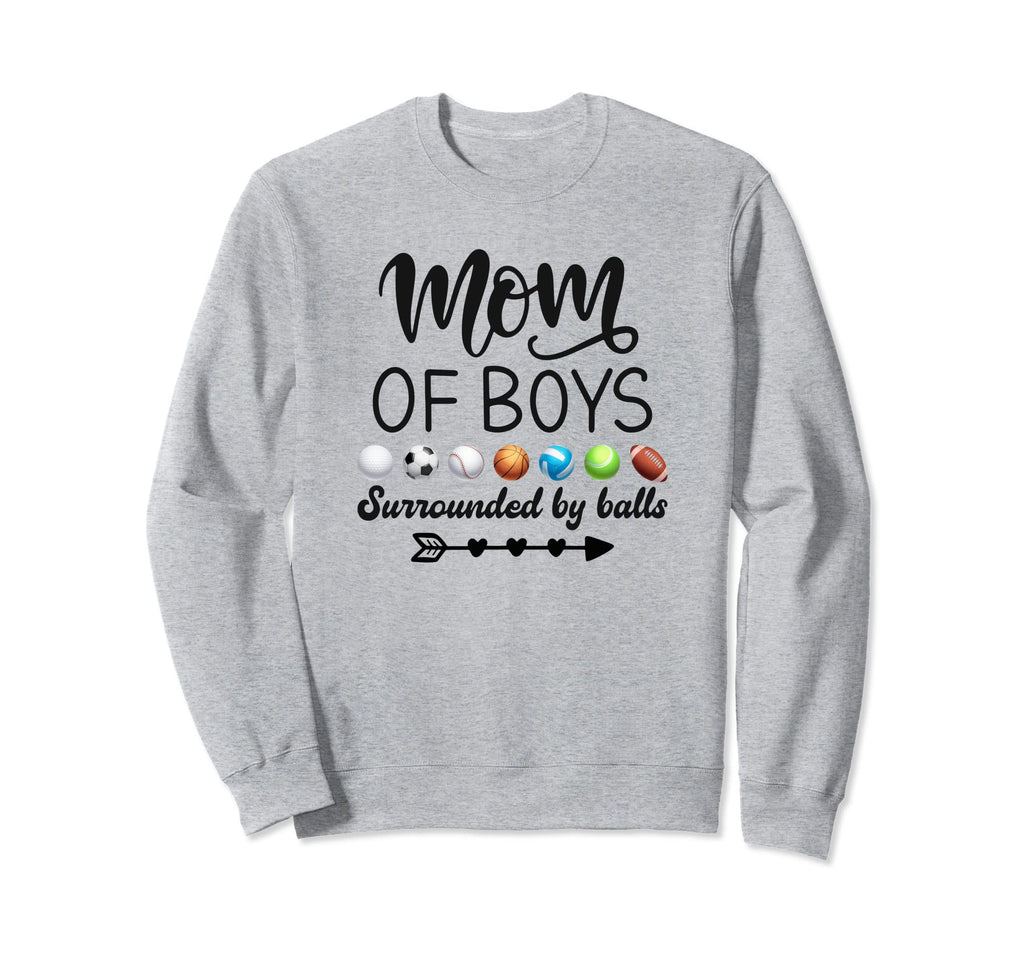 Mom Surrounded Balls Soccer Sweatshirt - Fun Novelty Design for Adults - T-Shirt, Sweatshirt, Hoodie