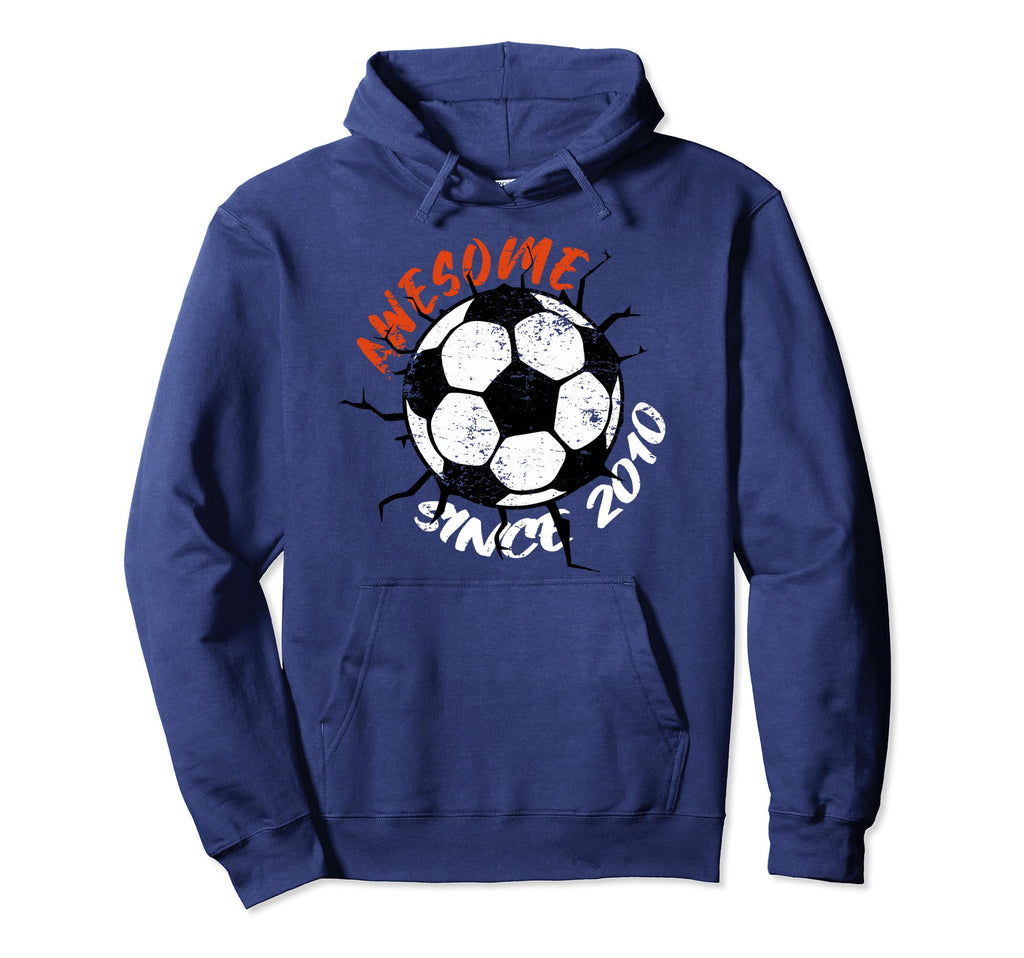 10Th Birthday 10 Years Old Soccer Player Hoodie - Unique Graphic Unisex - T-Shirt, Sweatshirt, Hoodie