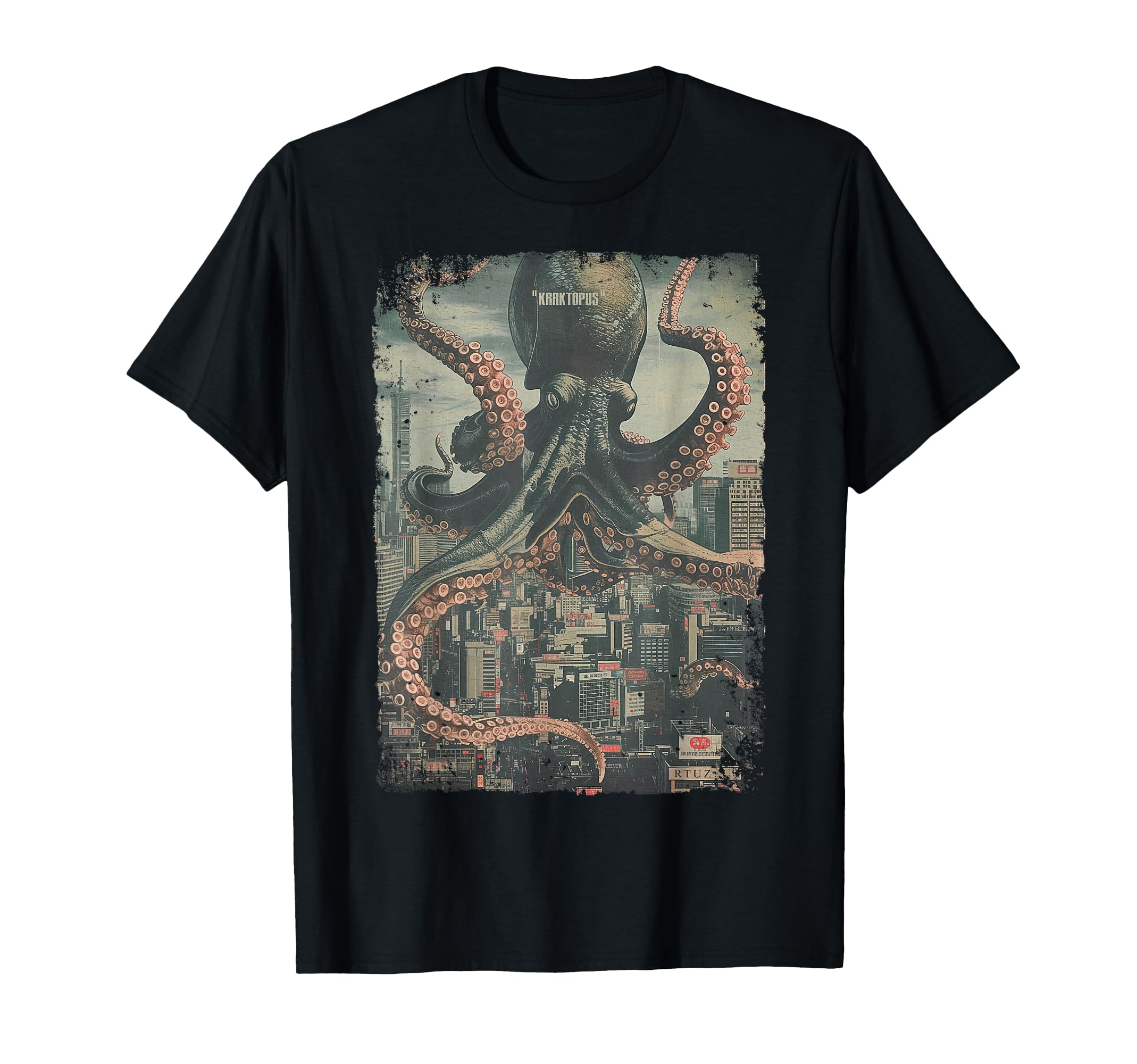Y2K Streetwear Octopus Horror Monster T-Shirt - Novelty Apparel Unisex - T-Shirt, Sweatshirt, Hoodie