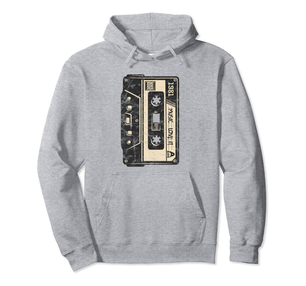 1981 Birth Year Birthday Cassette Mixtape Hoodie - Minimalist Print Unisex - T-Shirt, Sweatshirt, Hoodie
