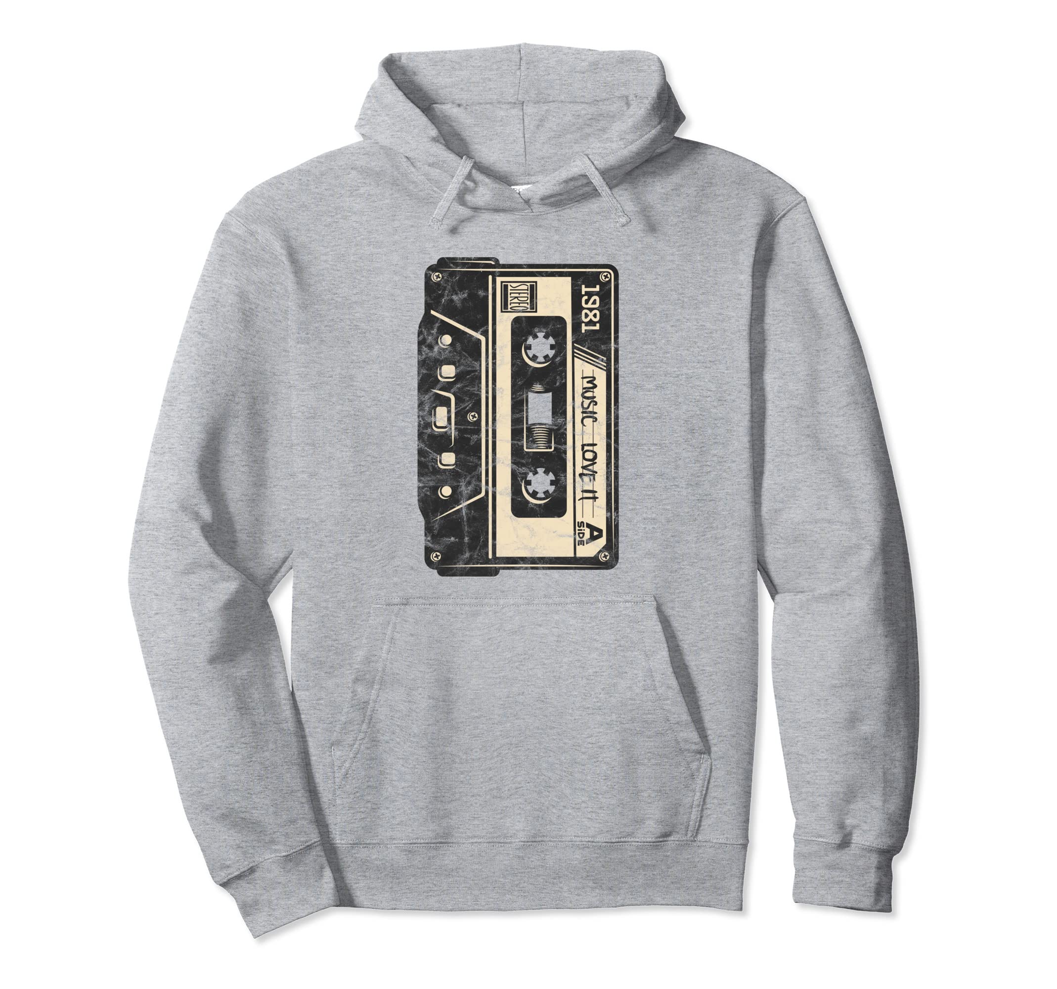 1981 Birth Year Birthday Cassette Mixtape Hoodie - Minimalist Print Unisex - T-Shirt, Sweatshirt, Hoodie