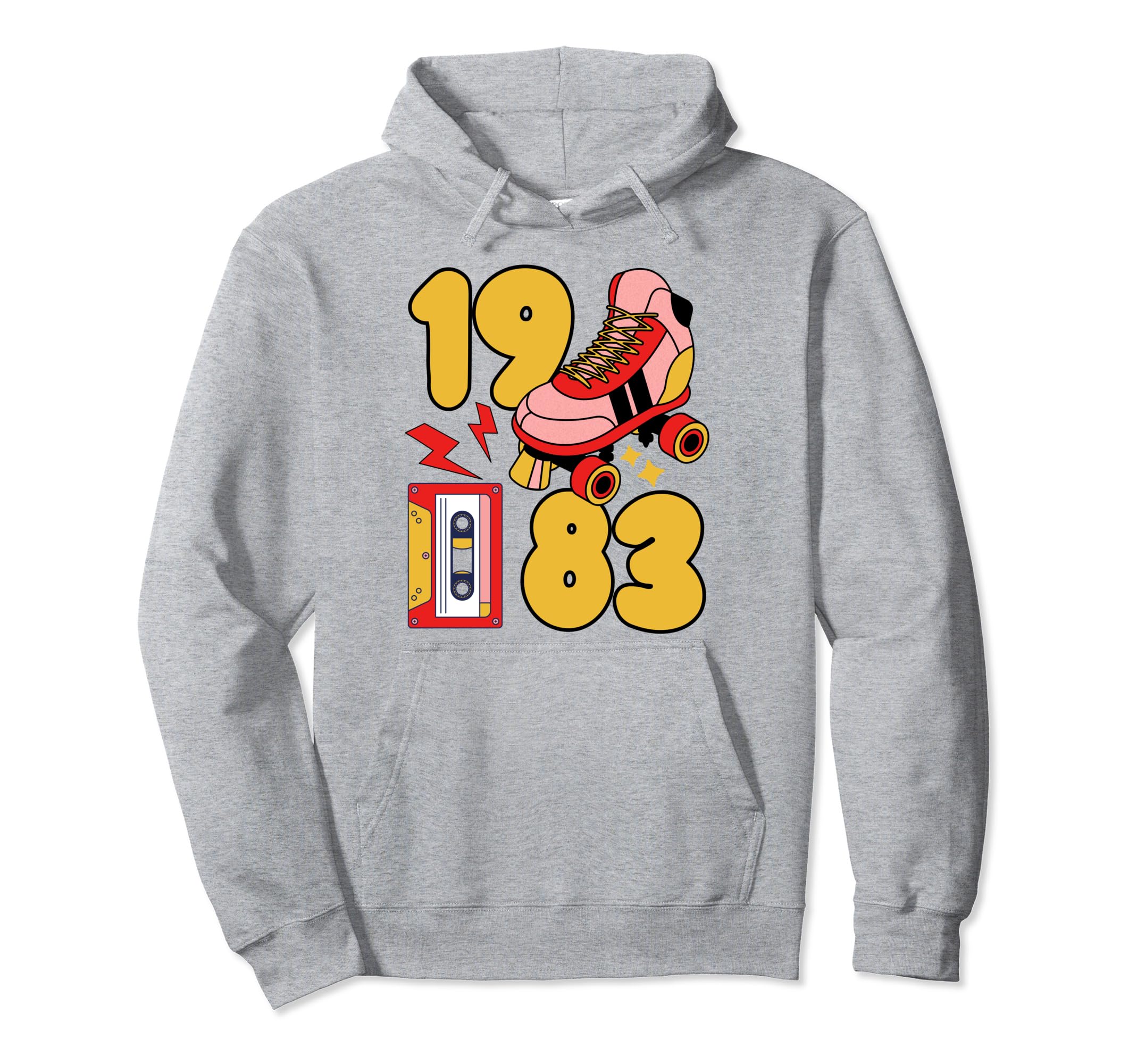 Old School 80S Vibes 1983 Hip Hop Roller Hoodie - Trendy Graphic Unisex - T-Shirt, Sweatshirt, Hoodie