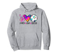 Peace Love Soccer Tie Dye Soccer Lovers Hoodie - Aesthetic Graphic Unisex - T-Shirt, Sweatshirt, Hoodie