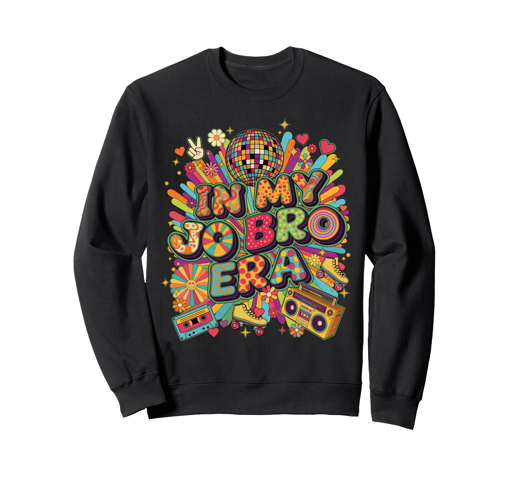 Nostalgia Era Disco Groovy 80S Sweatshirt - Fun Novelty Design for Adults - T-Shirt, Sweatshirt, Hoodie