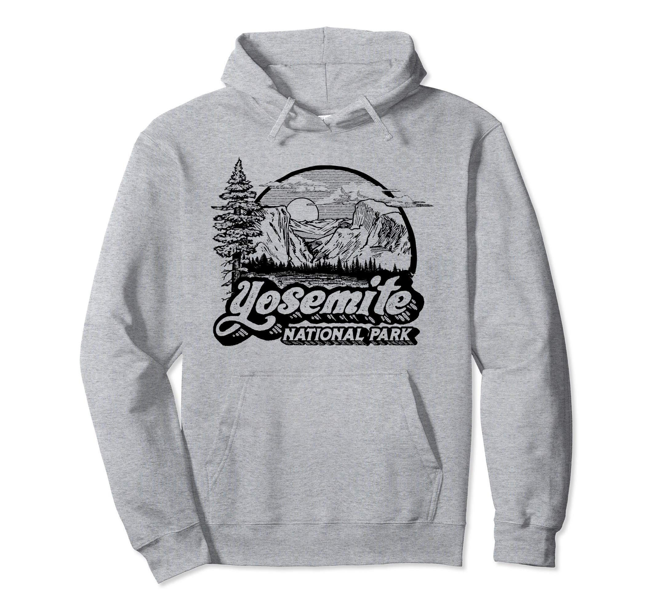 Yosemite National Park Eighties 80S Hoodie - Novelty Apparel for Adults - T-Shirt, Sweatshirt, Hoodie