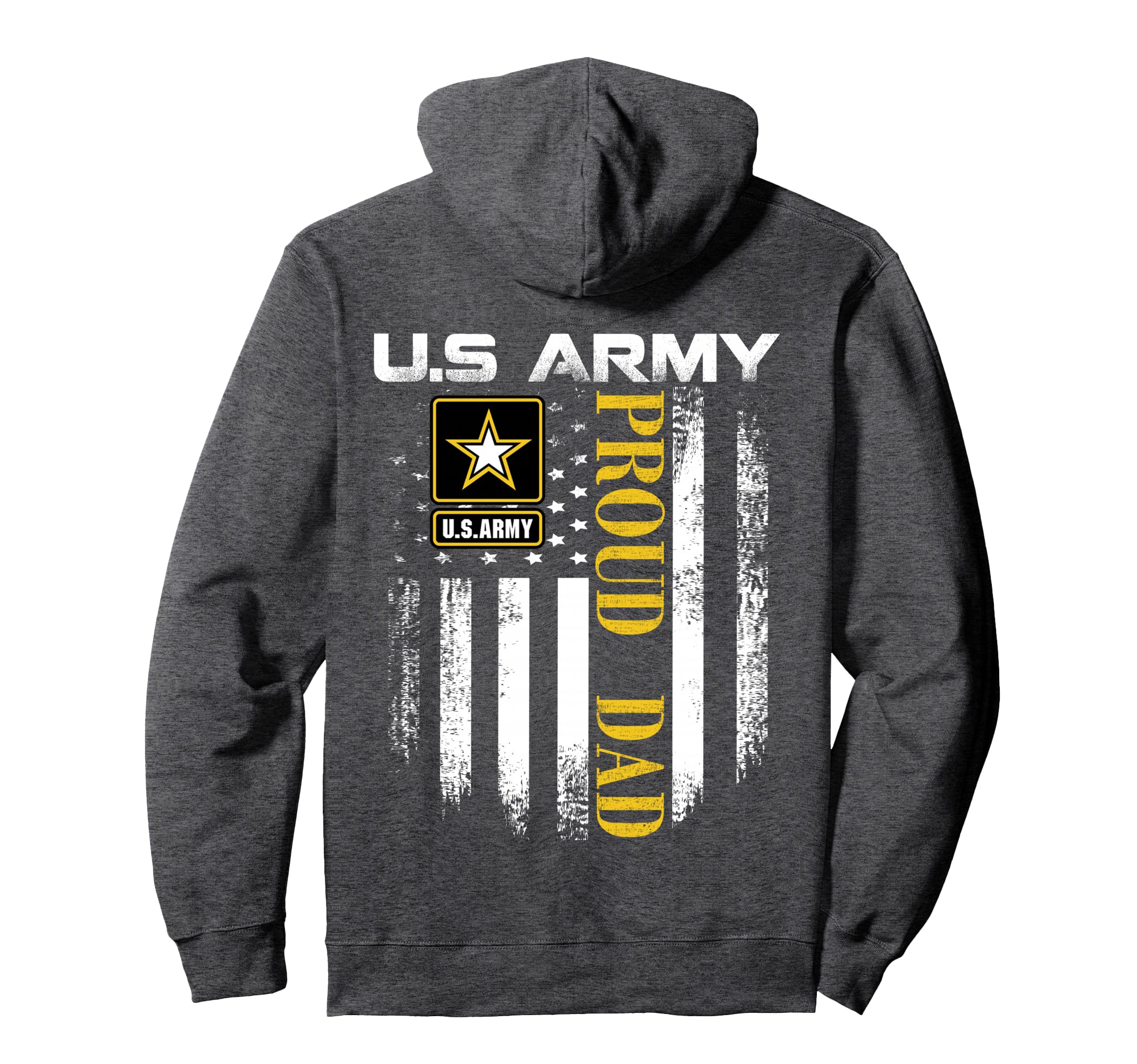 U S Army Proud Dad American Flag Gift Hoodie - Minimalist Print Unisex - T-Shirt, Sweatshirt, Hoodie