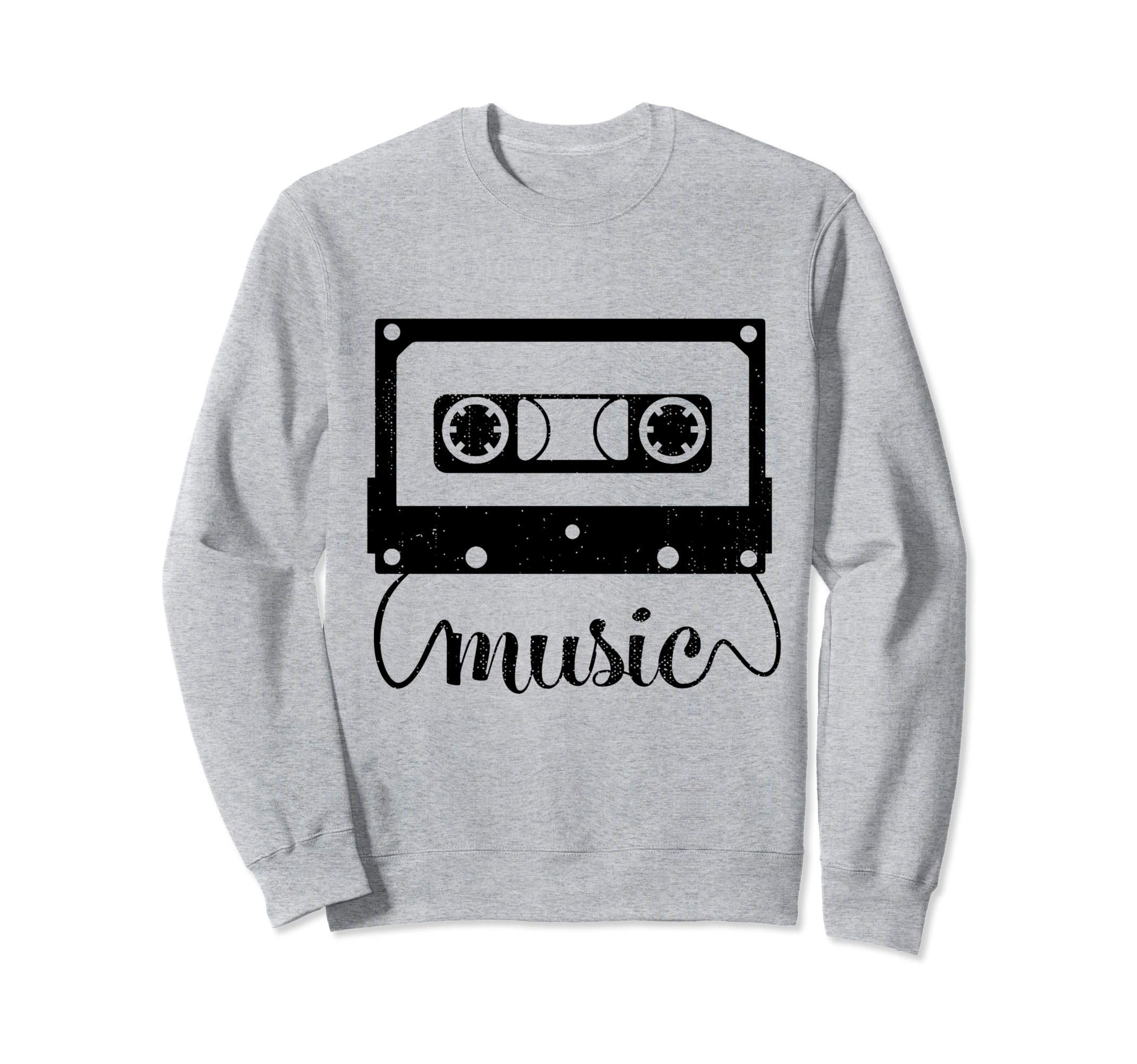 Distressed 80 S Audio Cassette Tape Sweatshirt - Streetwear Style Men Women - T-Shirt, Sweatshirt, Hoodie