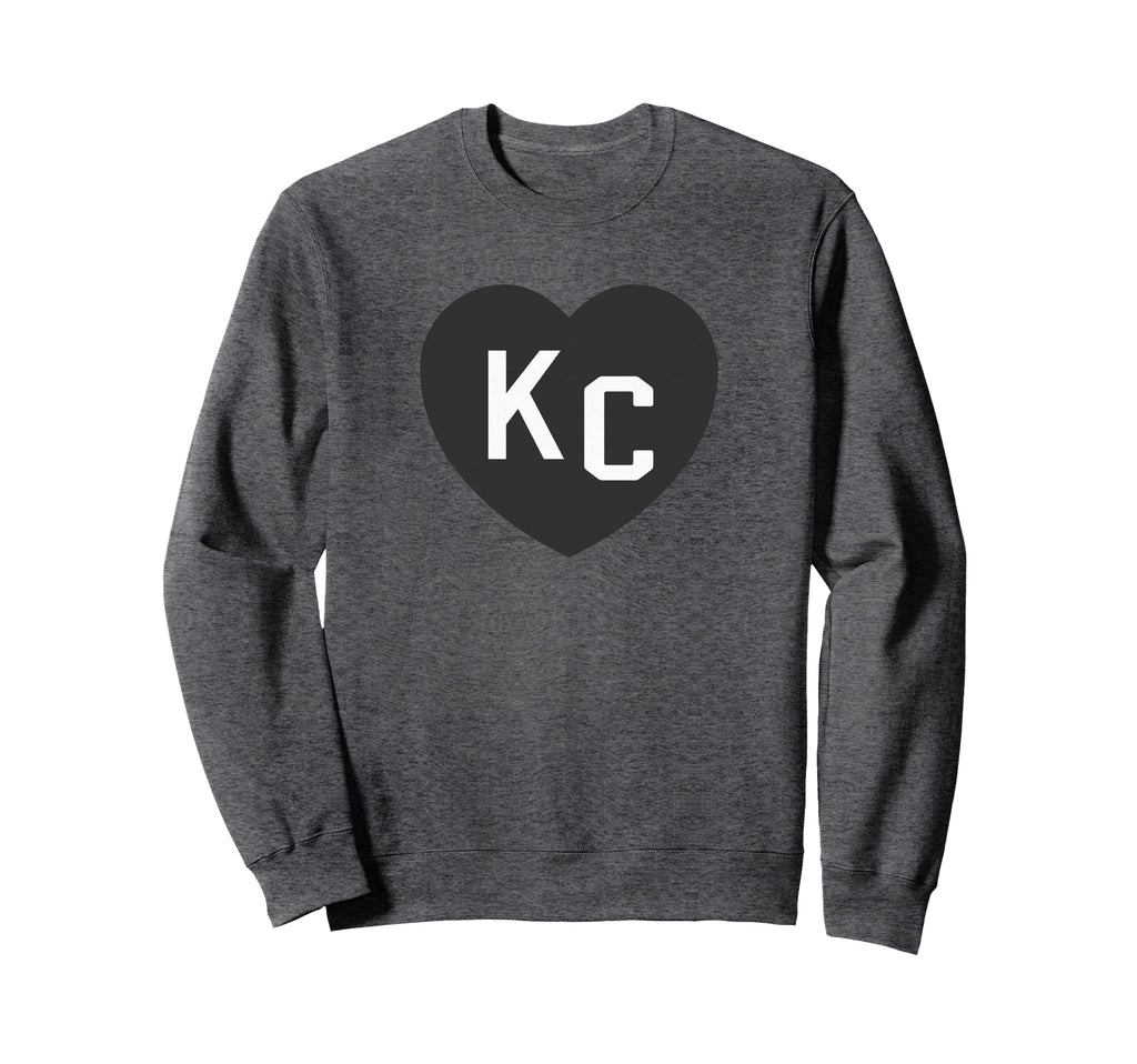 Black White Kc 2 Letter Kc Love Sweatshirt - Streetwear Style for Adults - T-Shirt, Sweatshirt, Hoodie