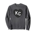 Black White Kc 2 Letter Kc Love Sweatshirt - Streetwear Style for Adults - T-Shirt, Sweatshirt, Hoodie
