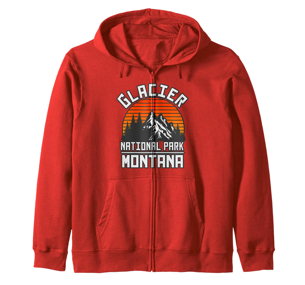 Glacier National Park Montana Usa Sweatshirt - Minimalist Print Men Women - T-Shirt, Sweatshirt, Hoodie