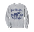 Maine National Parks Camping Hiker Sweatshirt - Minimalist Print Unisex - T-Shirt, Sweatshirt, Hoodie