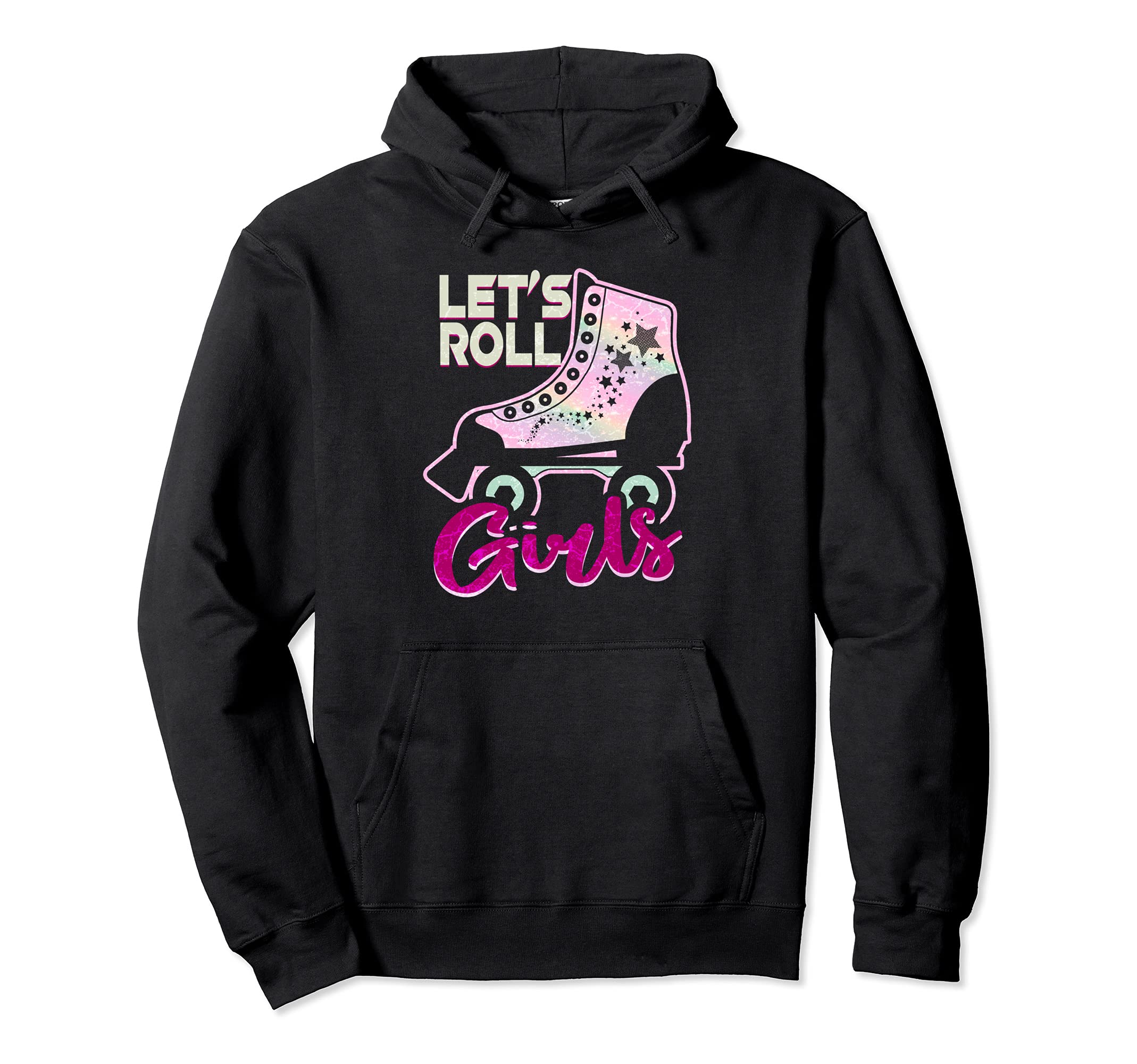 Lets Roll Who Loves Roller Skating Funny Hoodie - Unique Graphic Unisex - T-Shirt, Sweatshirt, Hoodie