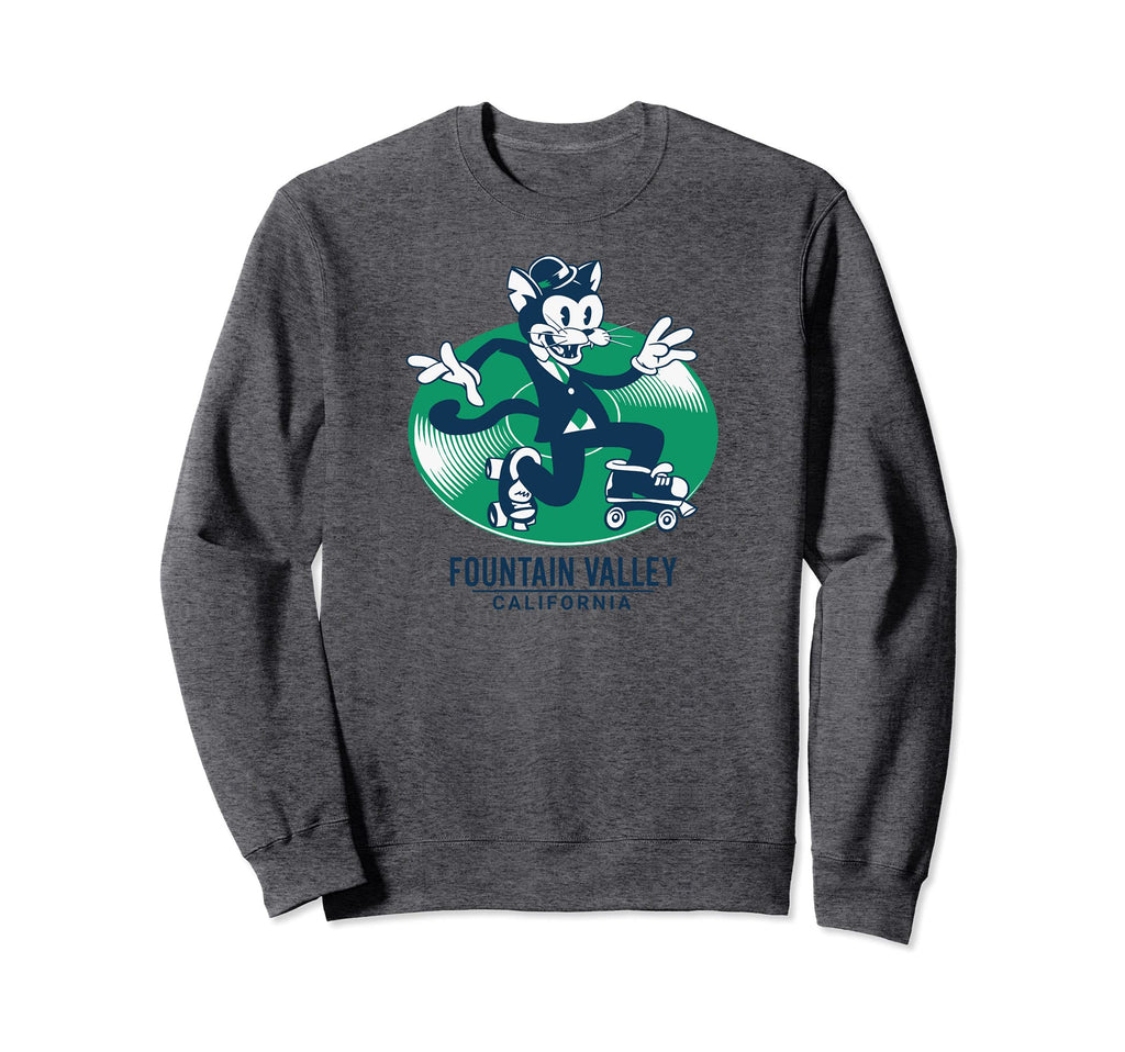 Cat Suit Roller Skating Record Sweatshirt - Custom Art Print for Adults - T-Shirt, Sweatshirt, Hoodie