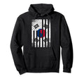 Half South Korean Flag American Inside Me Hoodie - Minimalist Print Unisex - T-Shirt, Sweatshirt, Hoodie