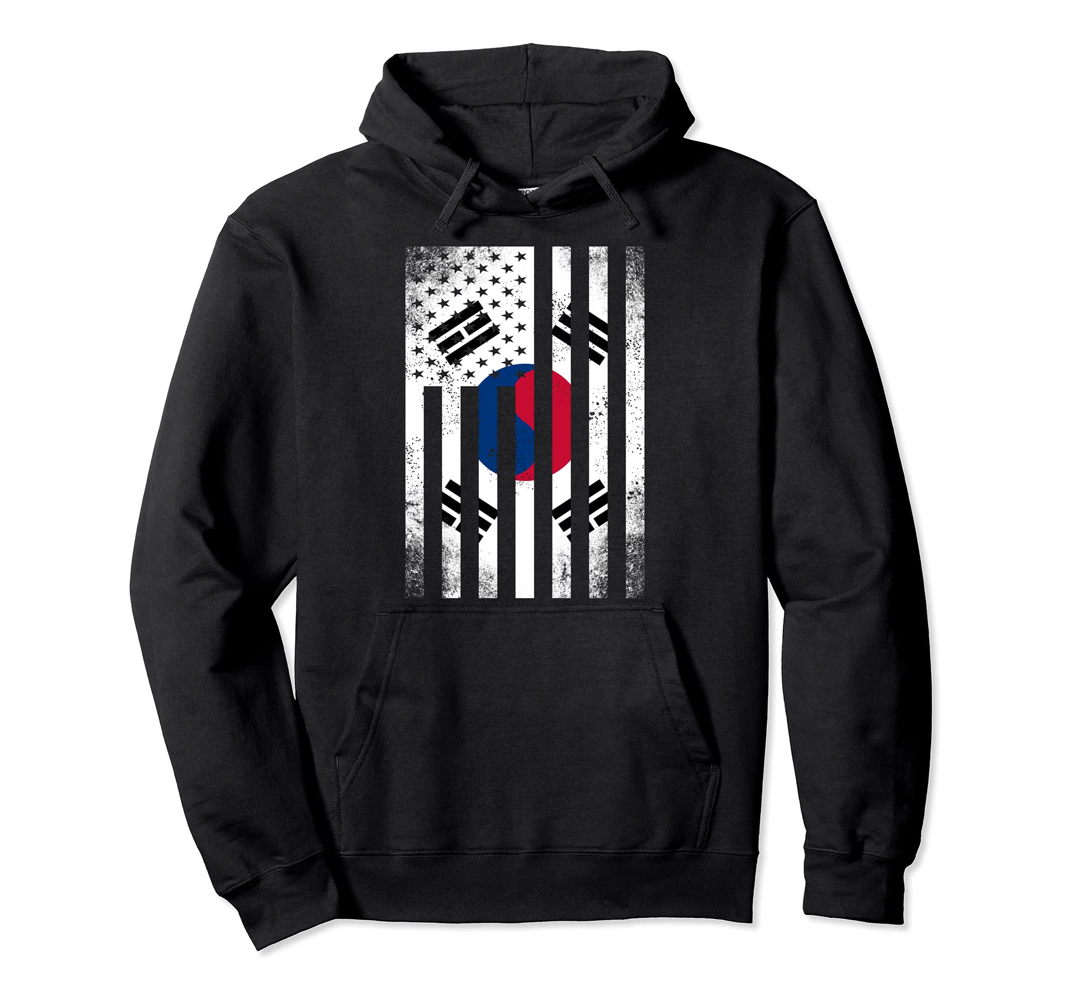 Half South Korean Flag American Inside Me Hoodie - Minimalist Print Unisex - T-Shirt, Sweatshirt, Hoodie
