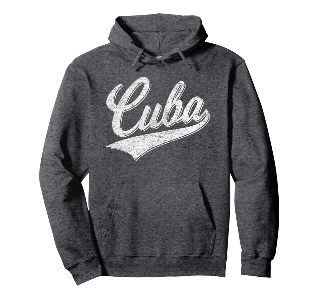 Cuba Baseball Varsity Script Sports Hoodie - Novelty Apparel for Adults - T-Shirt, Sweatshirt, Hoodie