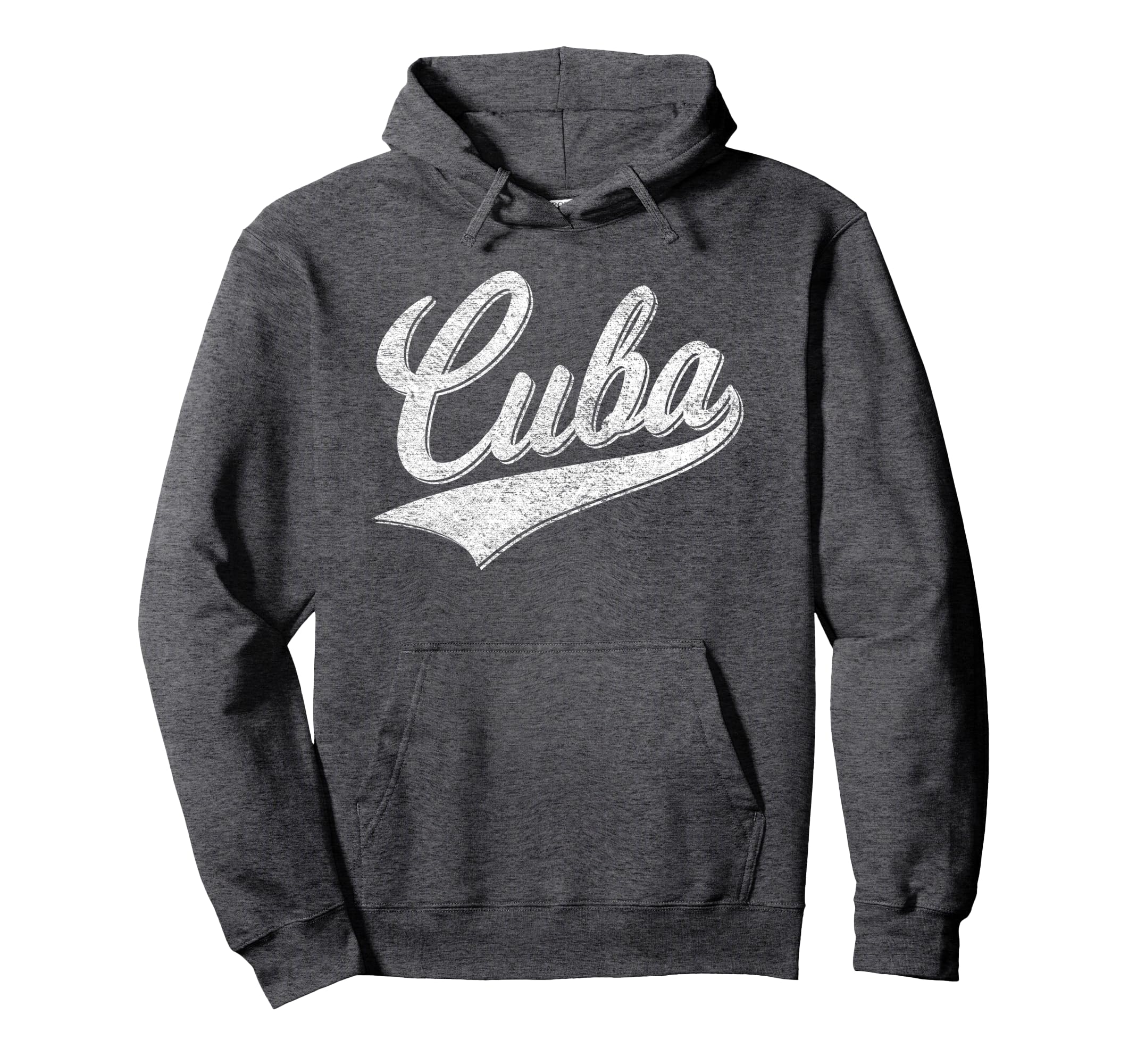 Cuba Baseball Varsity Script Sports Hoodie - Novelty Apparel for Adults - T-Shirt, Sweatshirt, Hoodie