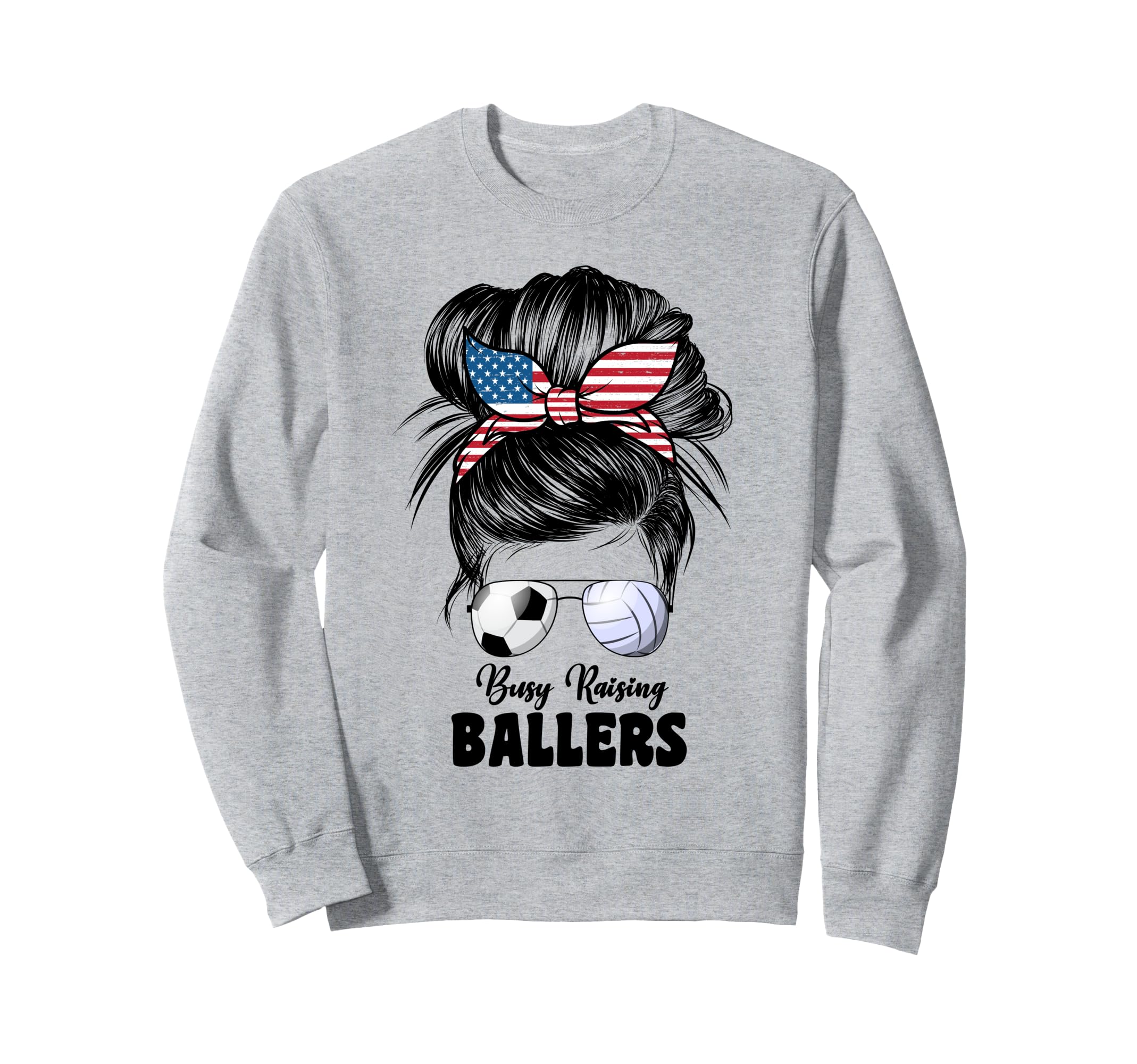 Busy Raising Ballers Volleyball And Sweatshirt - Trendy Graphic for Adults - T-Shirt, Sweatshirt, Hoodie