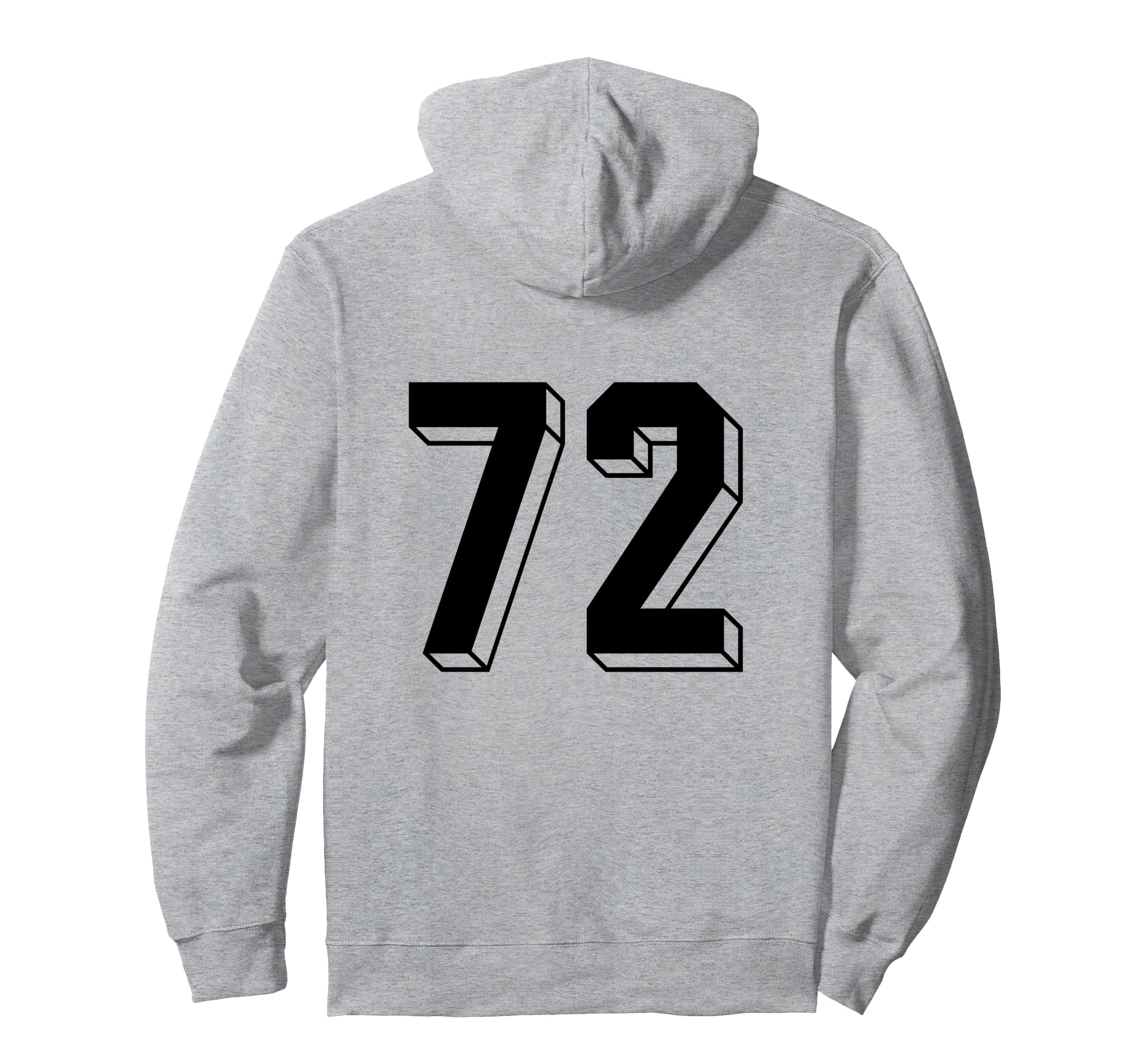 Number 72 Backside 80S 90S Team Jersey Hoodie - Aesthetic Graphic Unisex - T-Shirt, Sweatshirt, Hoodie