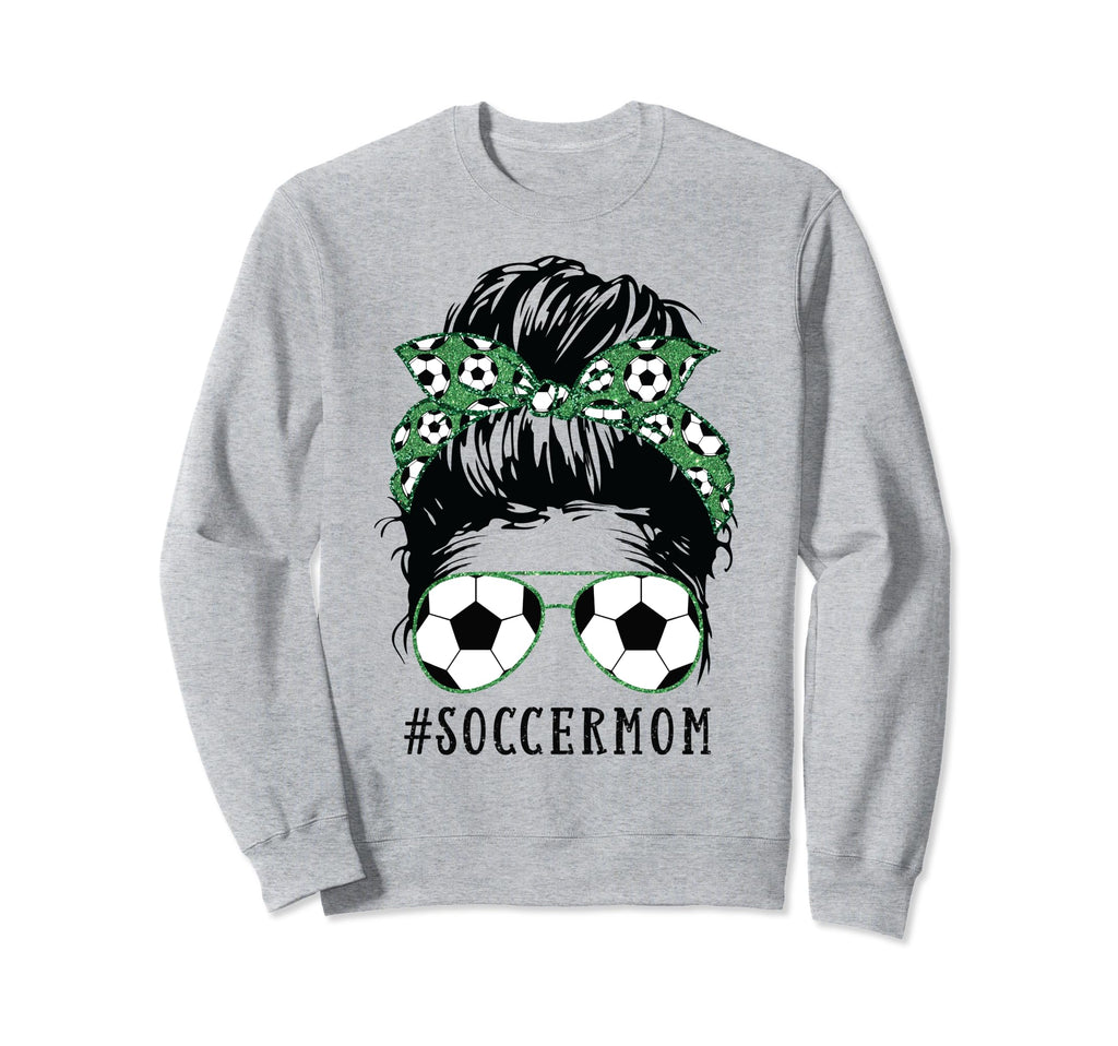 Soccer Mom Messy Bun Sports Momlife Sweatshirt - Aesthetic Graphic Unisex - T-Shirt, Sweatshirt, Hoodie