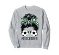 Soccer Mom Messy Bun Sports Momlife Sweatshirt - Aesthetic Graphic Unisex - T-Shirt, Sweatshirt, Hoodie