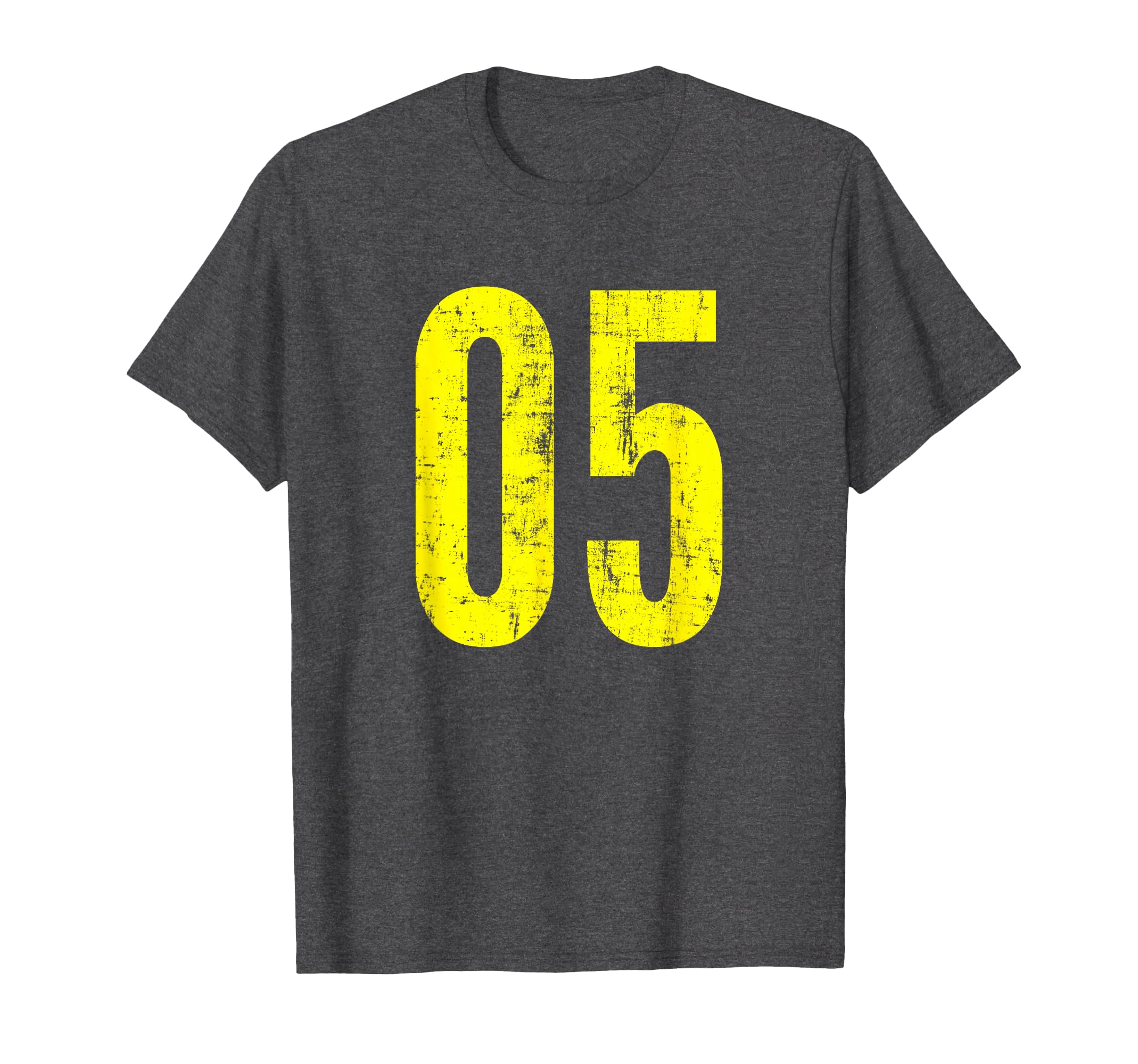 Number 05 Zero Five Distressed Sport T-Shirt - Custom Art Print for Adults - T-Shirt, Sweatshirt, Hoodie
