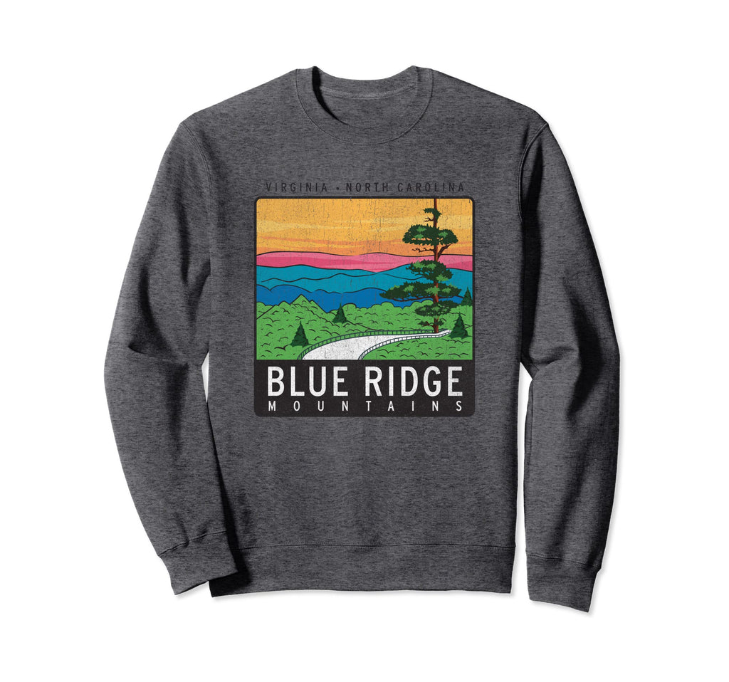 Blue Ridge Mountains National Sweatshirt - Fun Novelty Design for Adults - T-Shirt, Sweatshirt, Hoodie