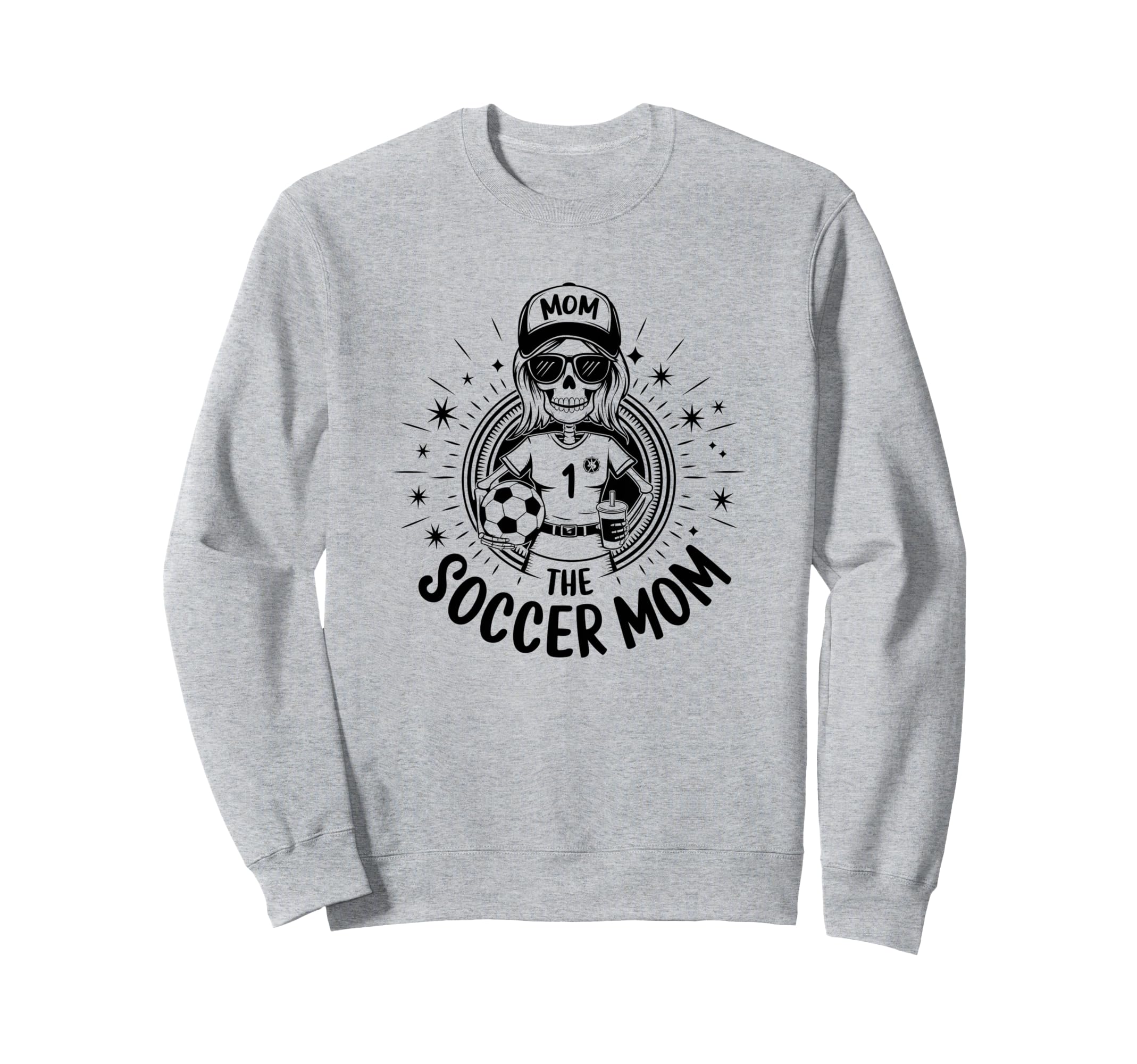 Soccer Mom Skeletton Halloween Sweatshirt - Aesthetic Graphic Unisex - T-Shirt, Sweatshirt, Hoodie