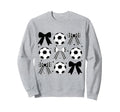 Soccer Coquette Bow Funny Coquette Sweatshirt - Graphic Print for Adults - T-Shirt, Sweatshirt, Hoodie