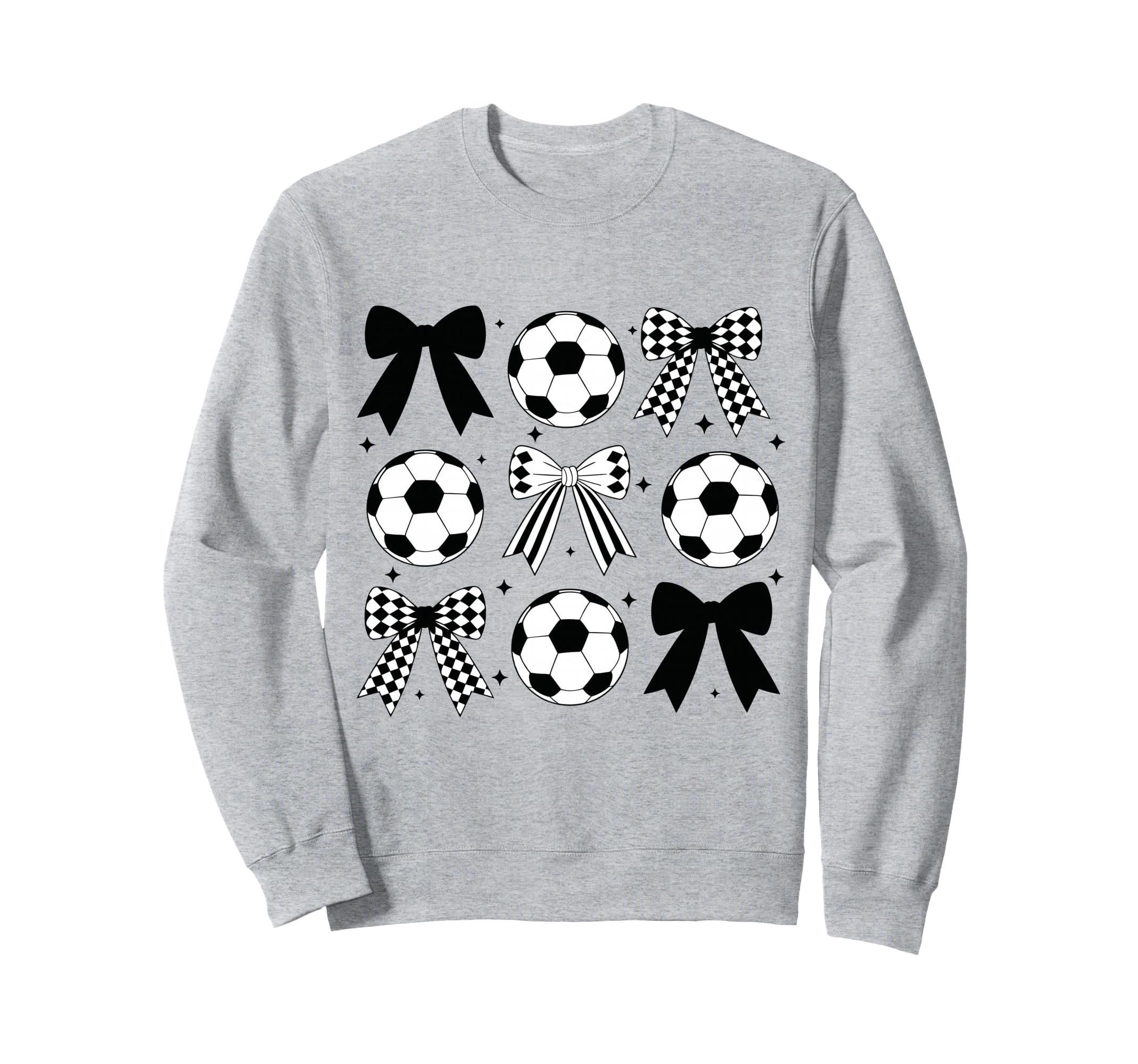 Soccer Coquette Bow Funny Coquette Sweatshirt - Graphic Print for Adults - T-Shirt, Sweatshirt, Hoodie