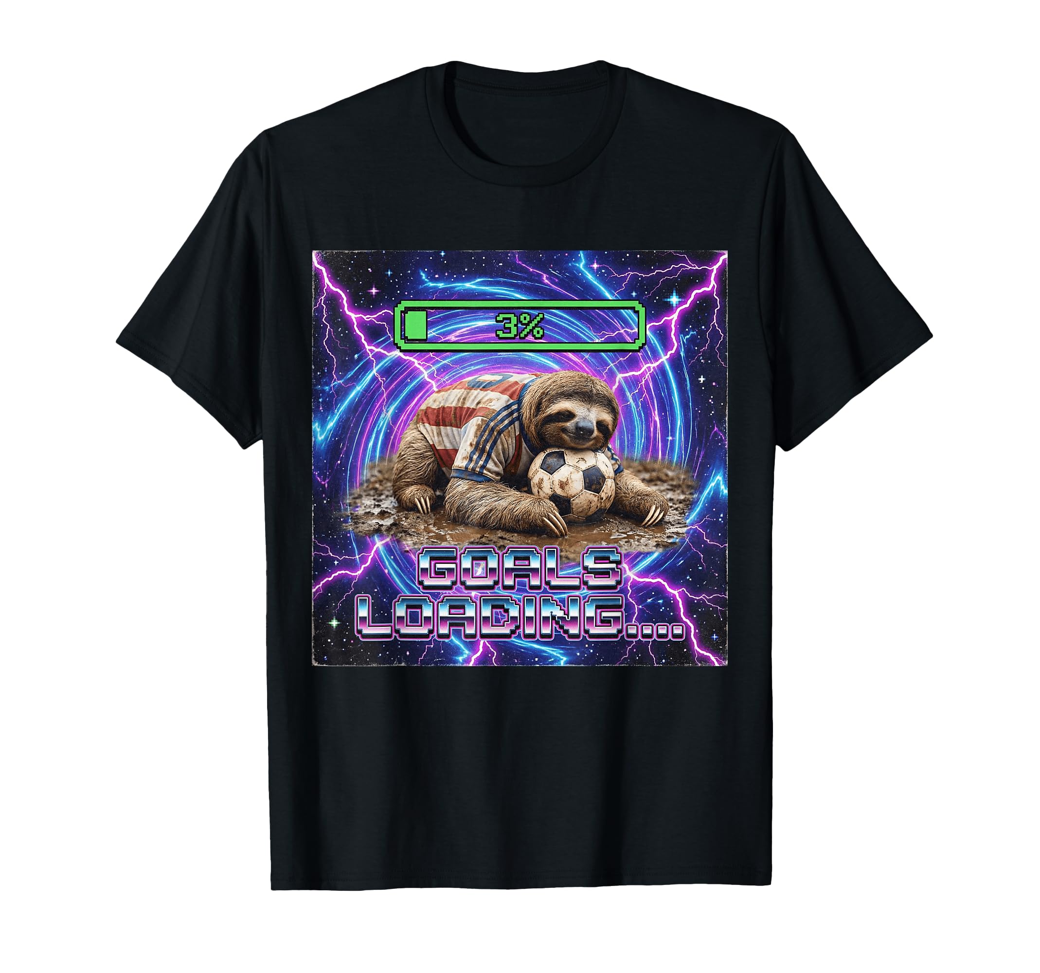 Goals Loading Funny Sloth Soccer T-Shirt - Casual Everyday Wear Unisex - T-Shirt, Sweatshirt, Hoodie