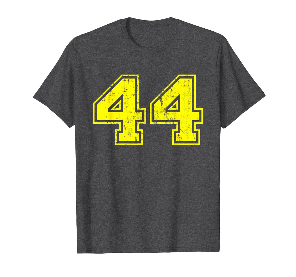 Number 44 Varsity Distressed Sport Team T-Shirt - Graphic Print Men Women - T-Shirt, Sweatshirt, Hoodie