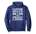 Caution Soccer Mom Things May Get Hoodie - Aesthetic Graphic for Adults - T-Shirt, Sweatshirt, Hoodie