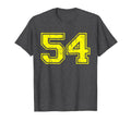 Number 54 Varsity Distressed T-Shirt - Casual Everyday Wear for Adults - T-Shirt, Sweatshirt, Hoodie