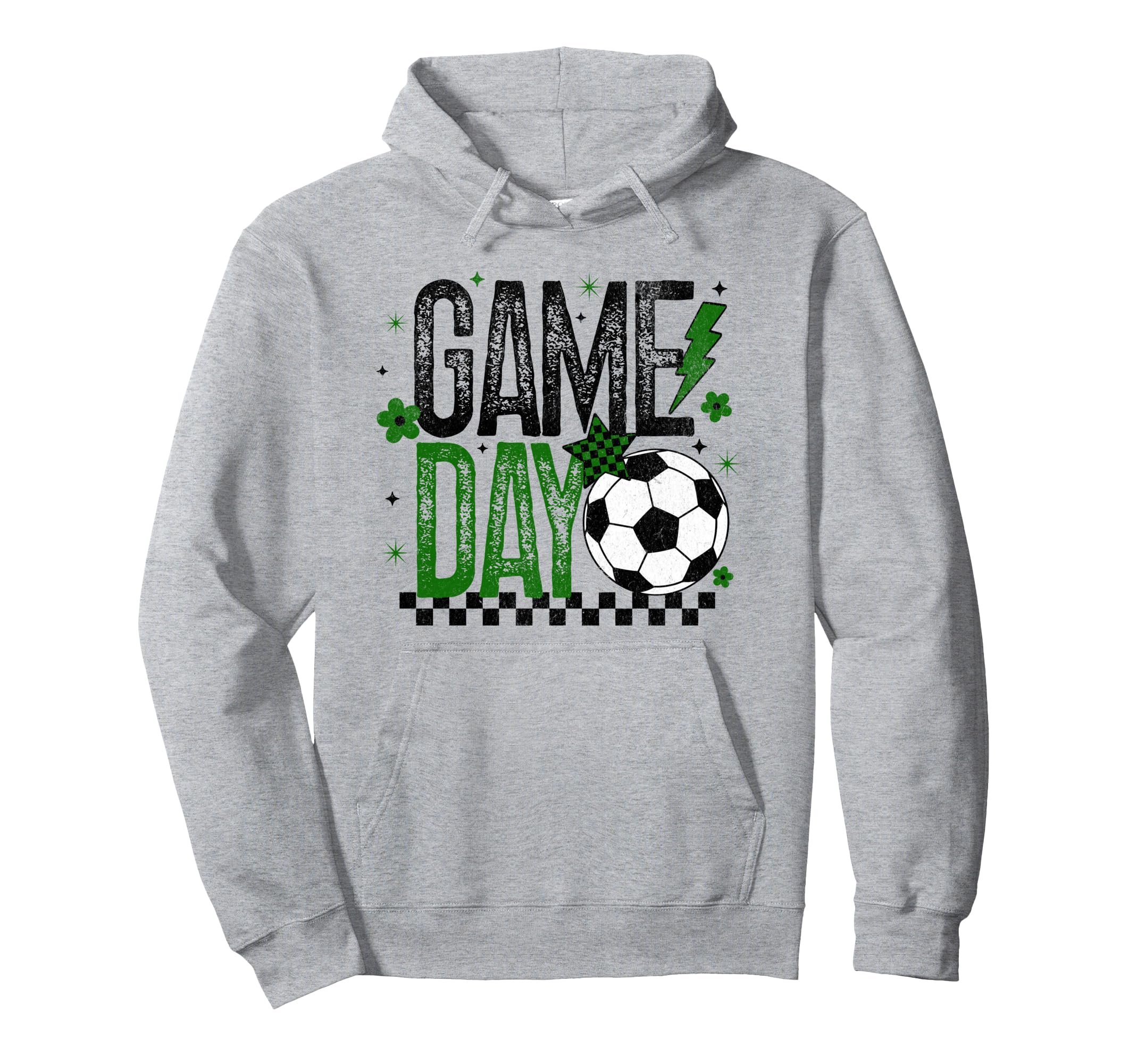 Game Day Soccer Season Black Green Gold Hoodie - Novelty Apparel Men Women - T-Shirt, Sweatshirt, Hoodie