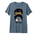 Mom Life Messy Bun Curly Hair Baseball T-Shirt - Fun Novelty Design Unisex - T-Shirt, Sweatshirt, Hoodie