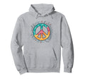 Peace Sign Hippie Floral Hoodie - Graphic Print Men Women - T-Shirt, Sweatshirt, Hoodie