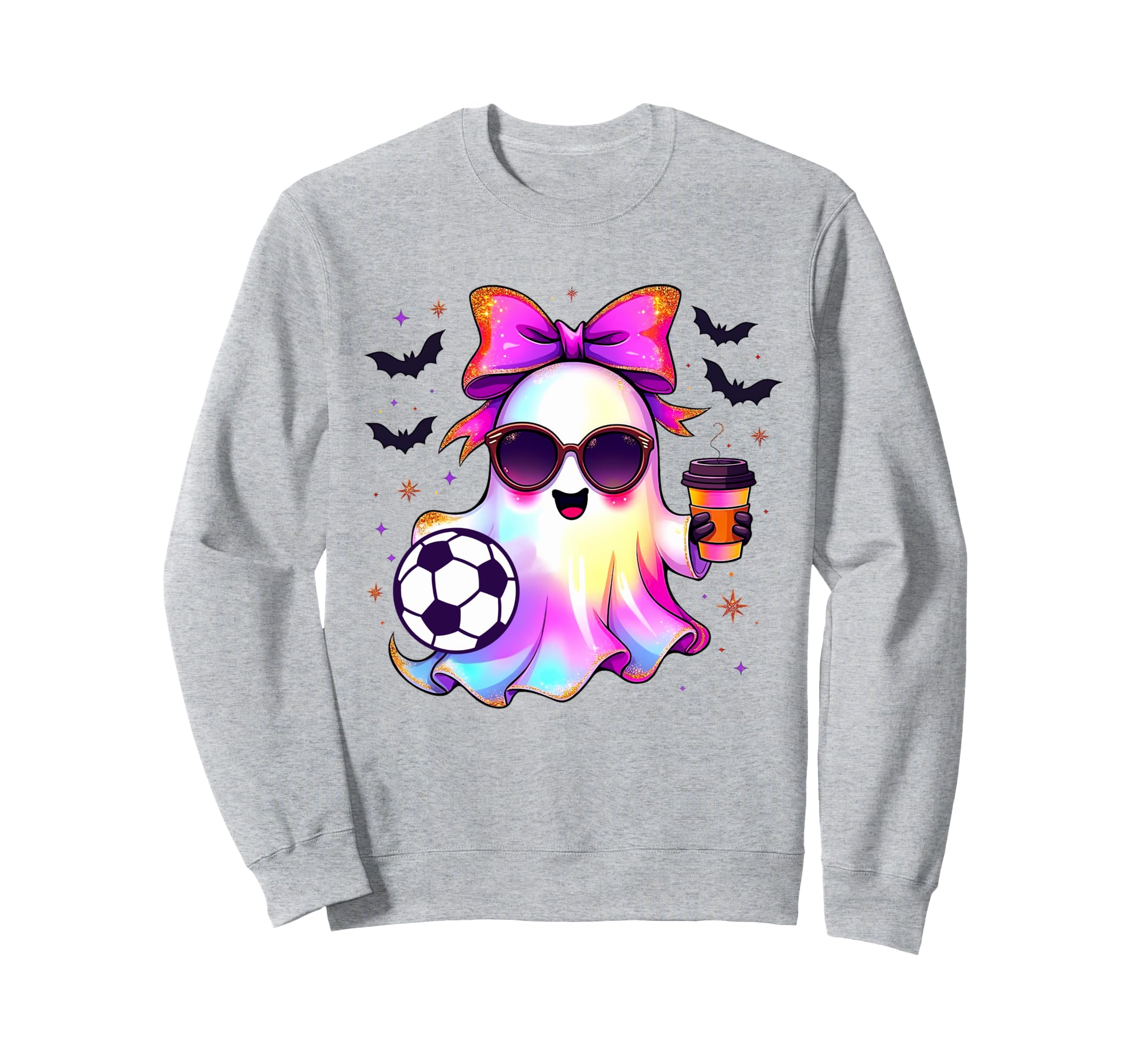 Coquette Soccer Ghost Soccer Ghost Sweatshirt - Unique Graphic for Adults - T-Shirt, Sweatshirt, Hoodie
